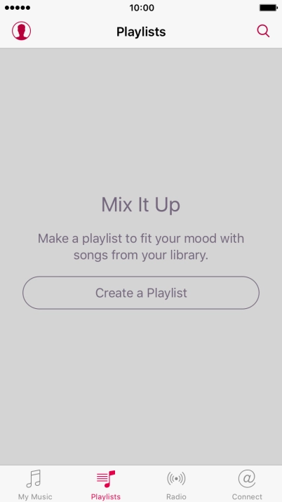 Press Create a Playlist and key in the name of the playlist.