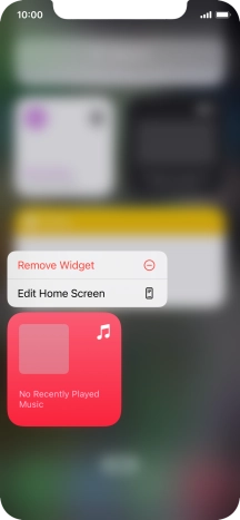 Press Remove Widget.