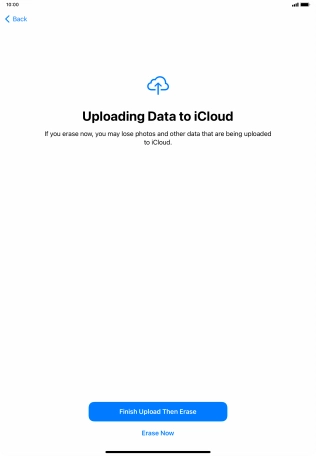 Press the required setting.