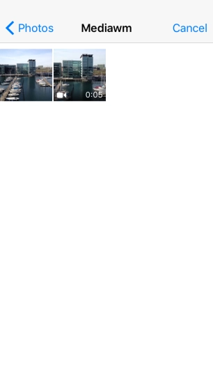 Press the required picture or video clip.