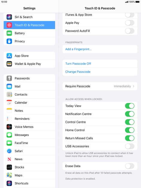 Press the indicator next to 