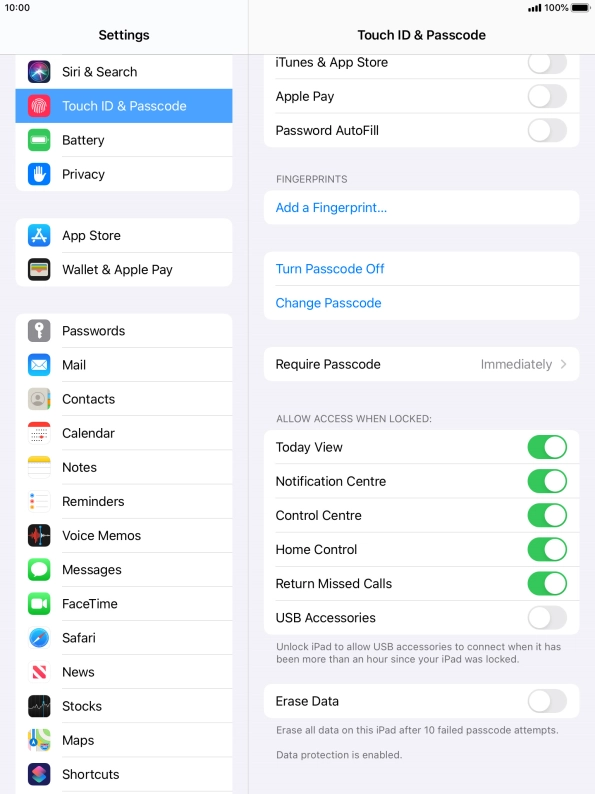 Press the indicator next to 