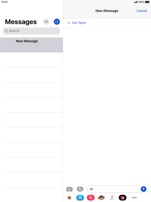 Press the send icon.