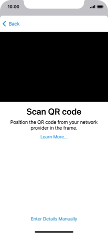 Place the QR code you've received inside the phone camera frame to scan the code.