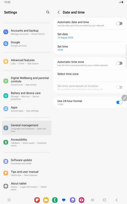 Press the indicator next to 