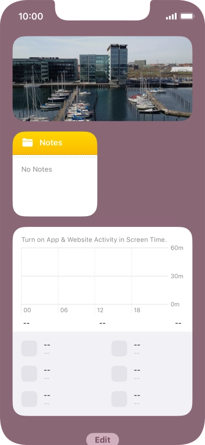 Press and hold the required Widget Stack.
