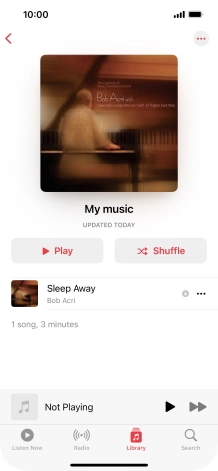 Go to the required category or playlist and press the required audio file.