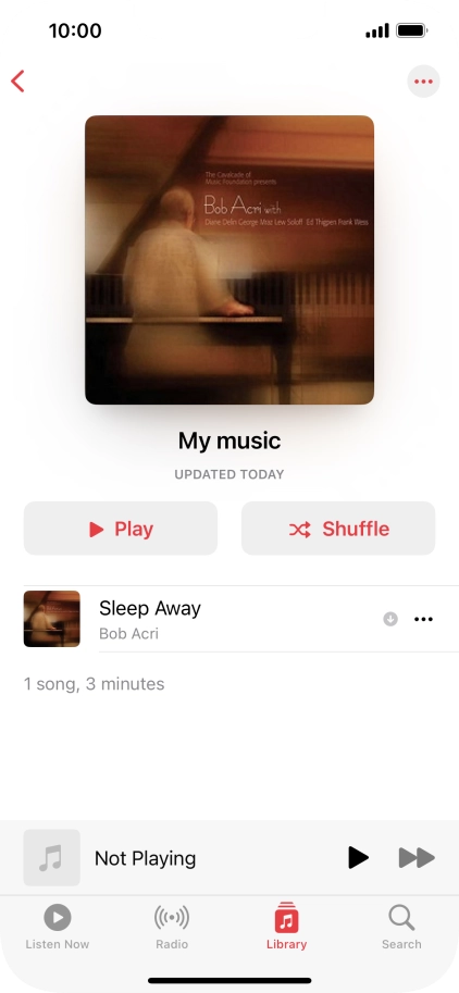 Go to the required category or playlist and press the required audio file.