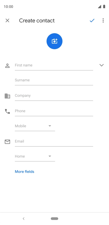Press First name and key in the required first name.