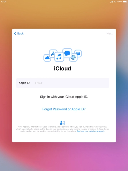 Press the field next to 