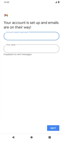 Press Your name and key in the required sender name.