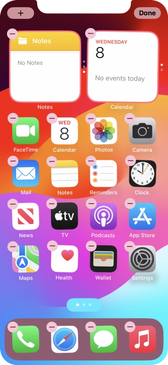 Press the home screen icon.