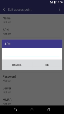 Key in live.vodafone.com and press OK.