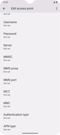 Press MMS proxy.