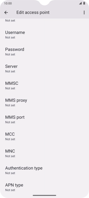 Press MMS proxy.