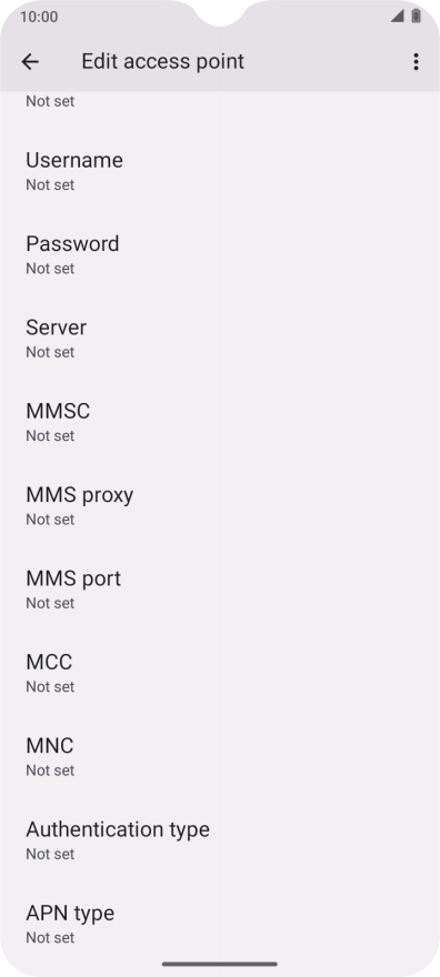 Press MMS proxy.
