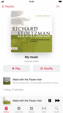 Press the song title.