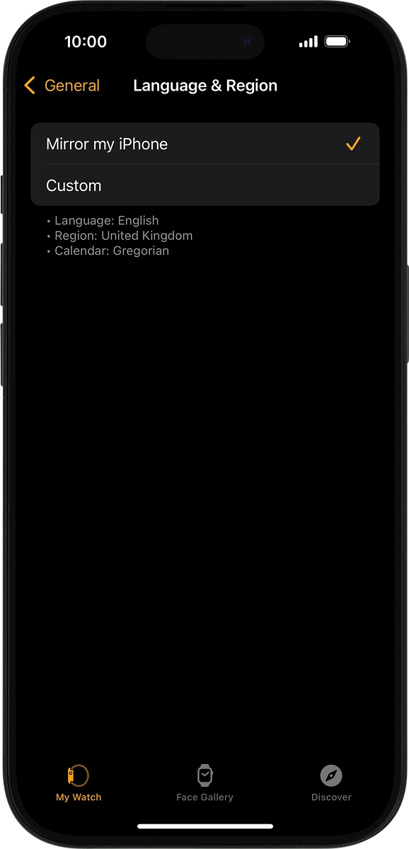 On your phone: Press Custom.