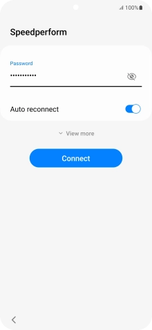 Key in the password for the Wi-Fi network and press Connect.