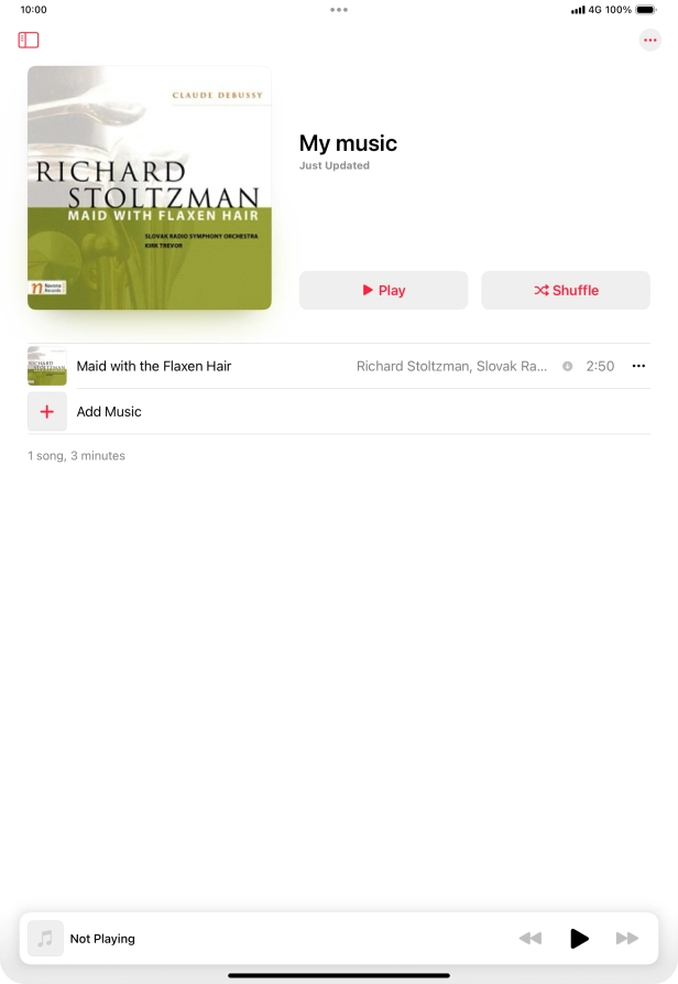 Go to the required category or playlist and press the required audio file.