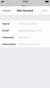 Press Name and key in the required sender name.