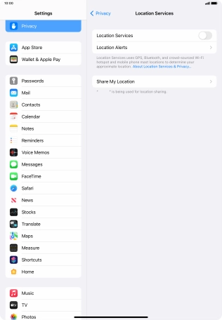 Press the indicator next to 
