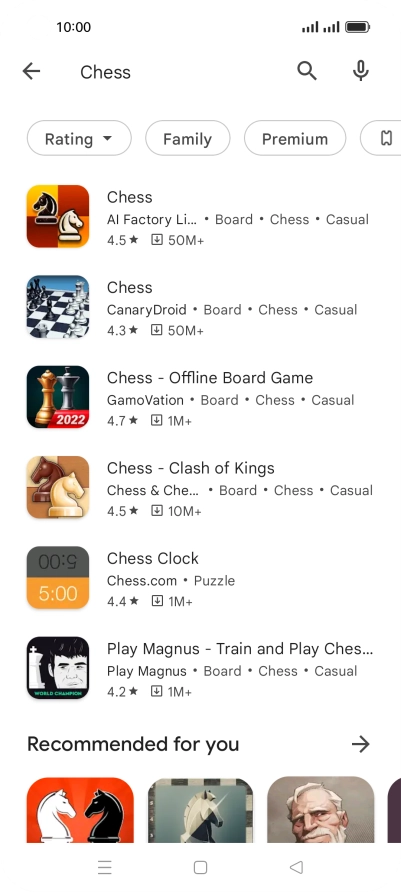 Press the required app.