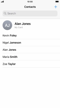 Press the required contact.