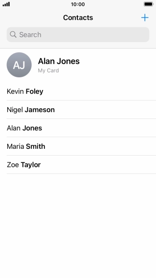 Press the required contact.