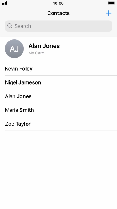 Press the required contact.