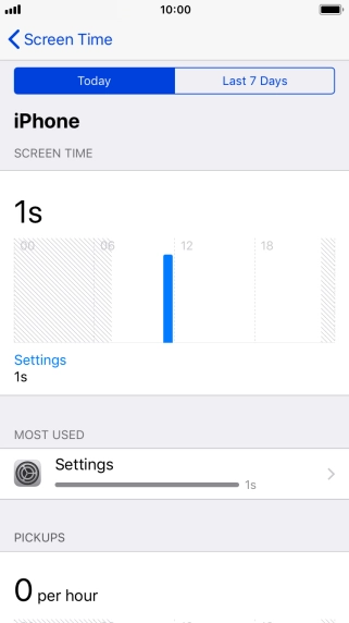 Press Last 7 Days to see your use for the past week.