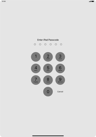 Use the lock code you created.