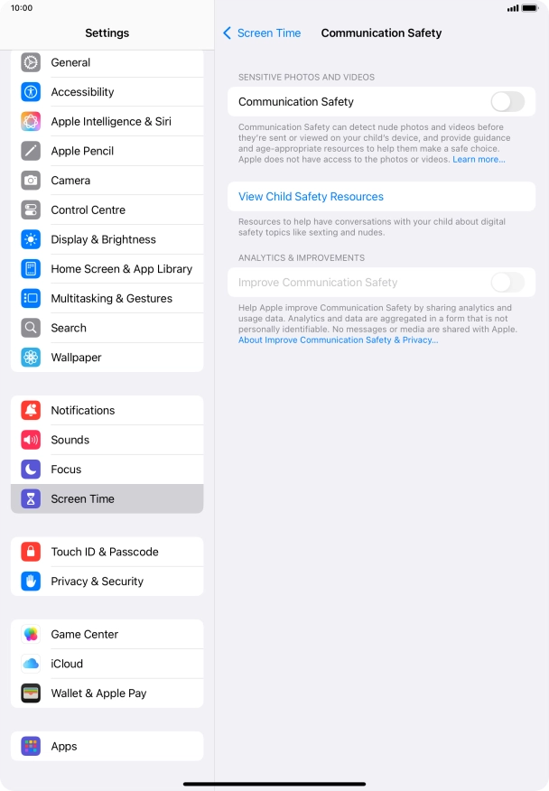 Press the indicator next to 