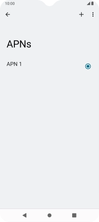 Press the new data connection icon.