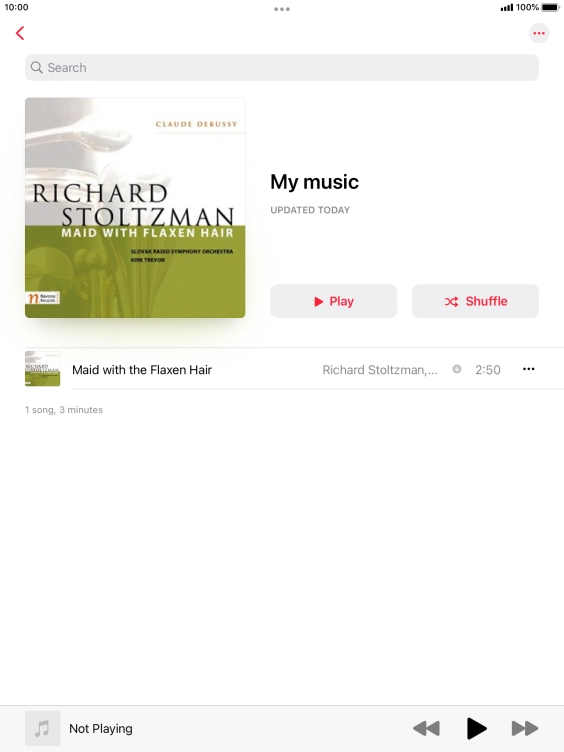 Go to the required category or playlist and press the required audio file.