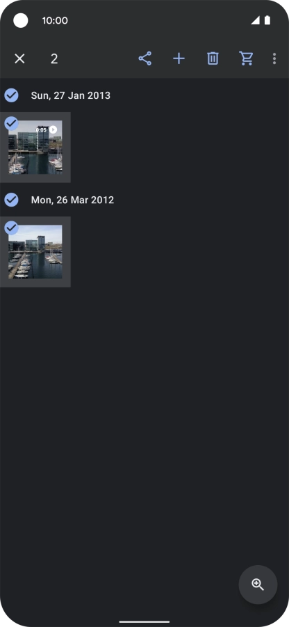 Press the share icon.