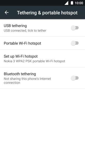 Press Set up Wi-Fi hotspot.