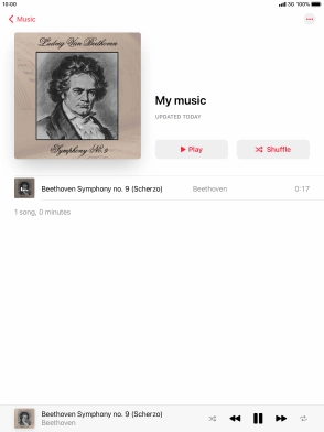 Press the song title.