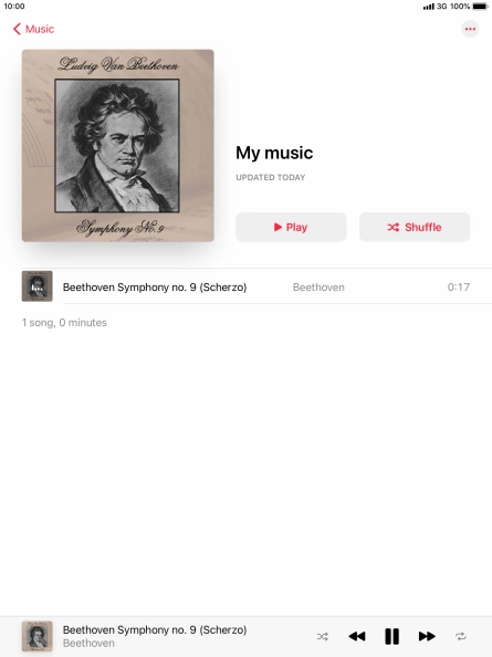 Press the song title.