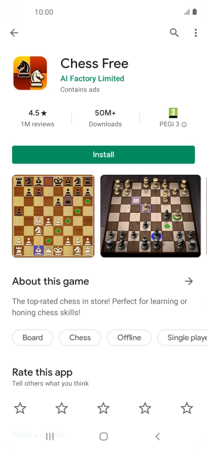 Press Install and follow the instructions on the screen to install the app.