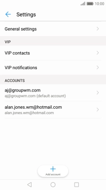Press the required email account.