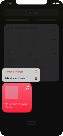 Press Remove Widget.