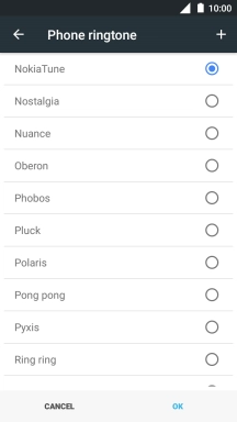 Press the add ring tone icon and go to the required folder.