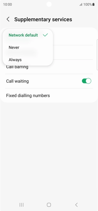 Press Always to turn on caller identification.
