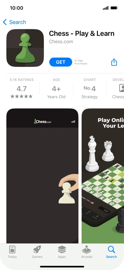 Press GET and follow the instructions on the screen to install the app.