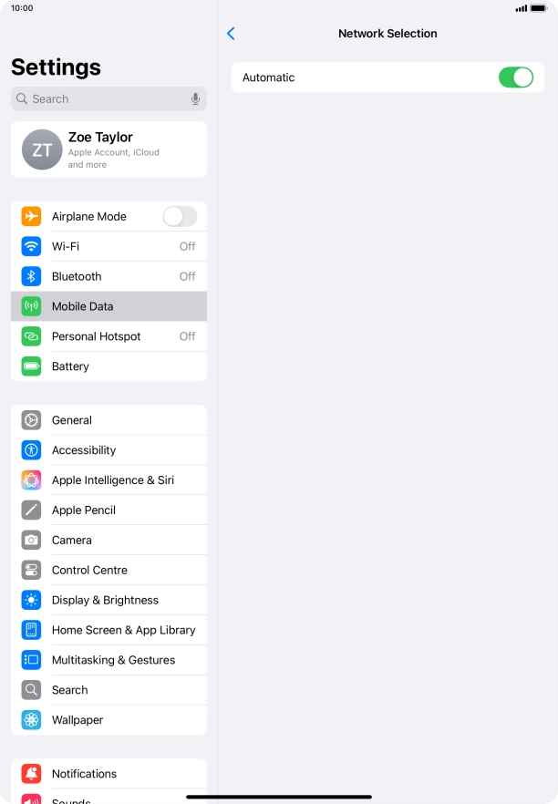 Press the indicator next to 
