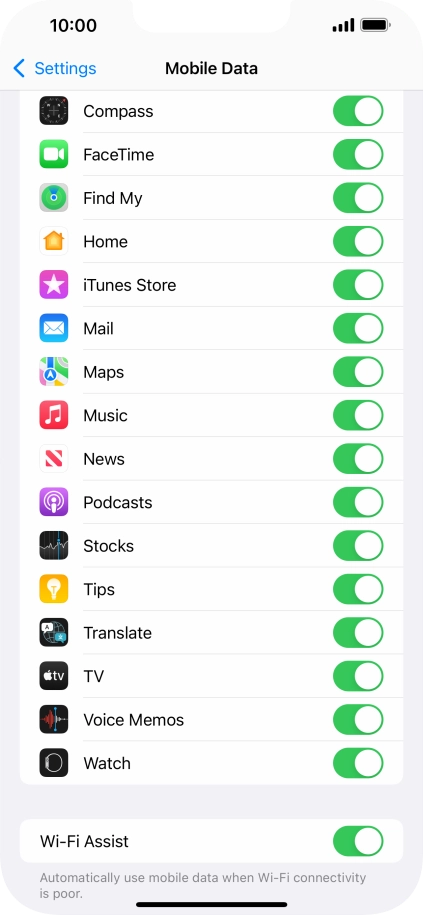 Press the indicator next to 