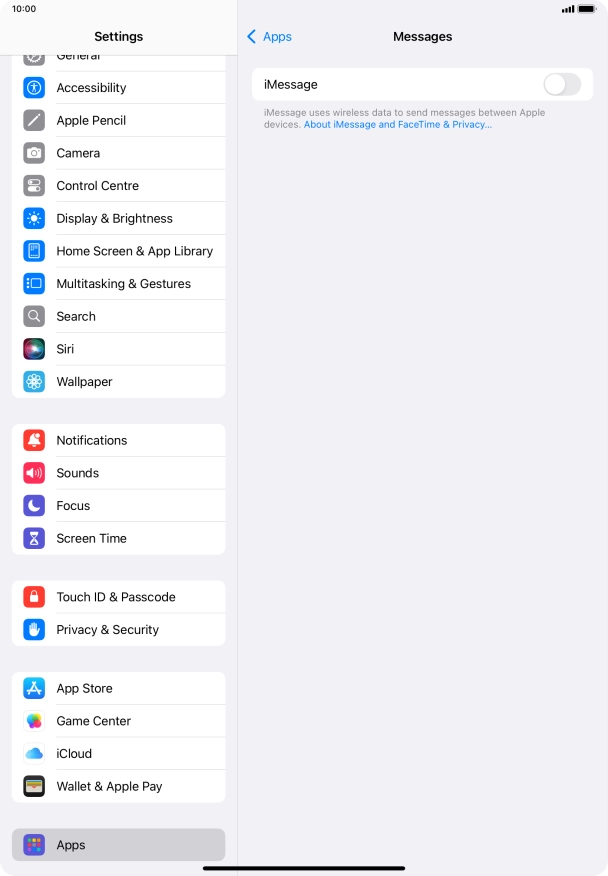 Press the indicator next to 