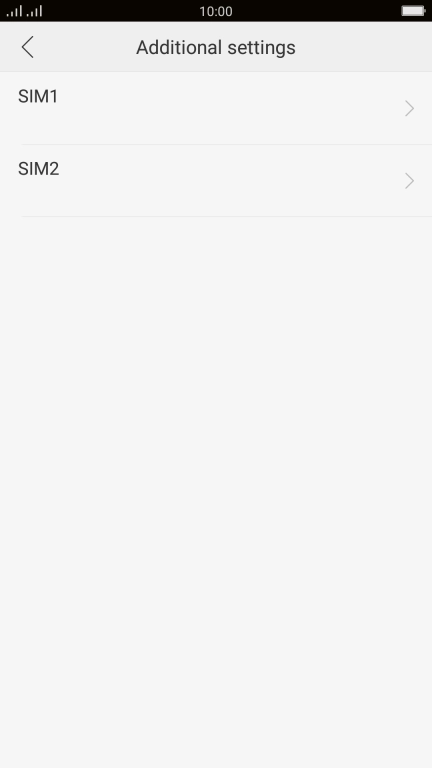 Press the required SIM.
