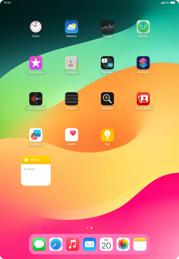 If you're using a Widget Stack: slide up or down on the stack to select the required widget.